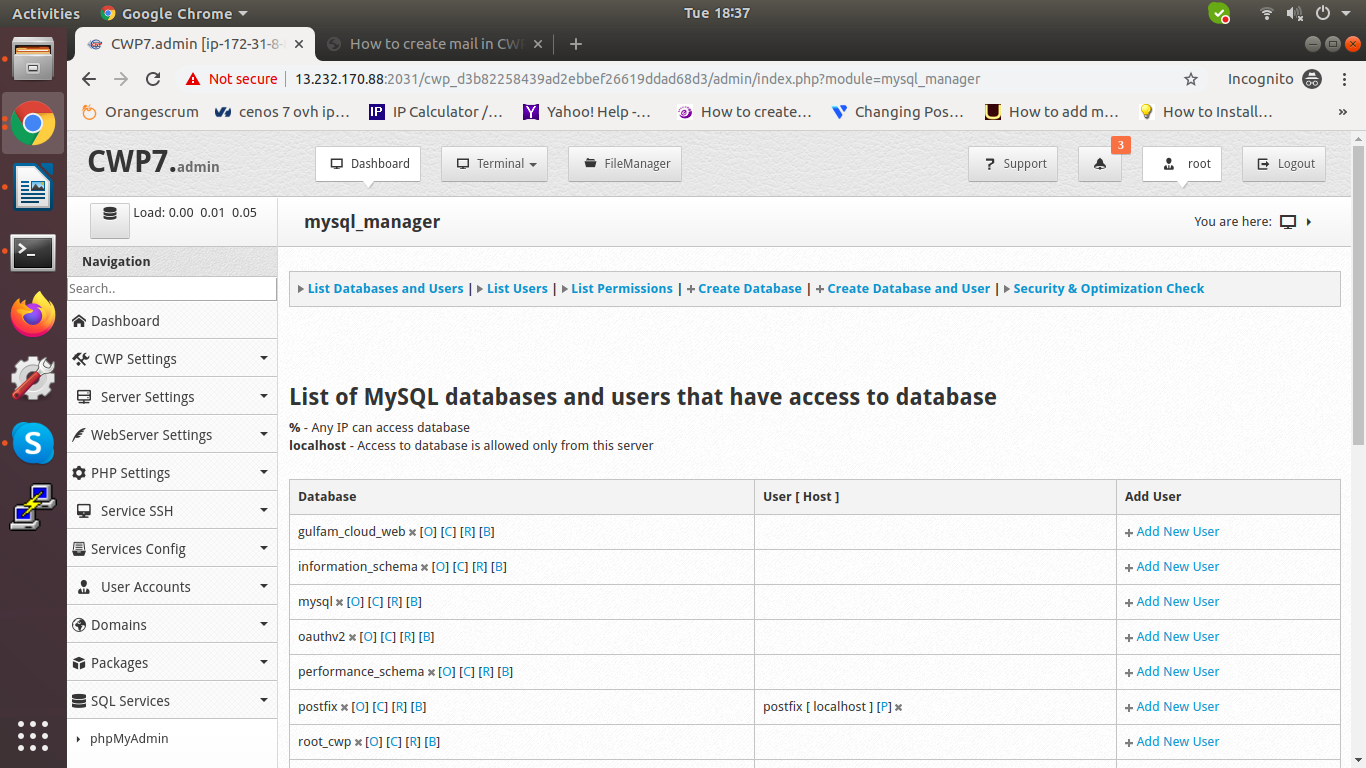 cwp-database-list