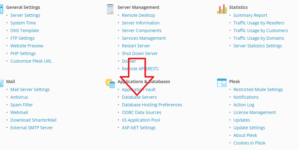 Update Database Administrator Credentials in Plesk panel