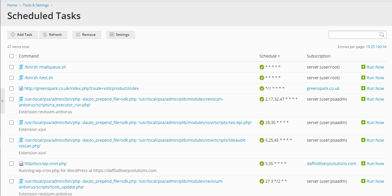 Setting Up Cron Job in Plesk Panel