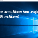 access Windows Server through RDP