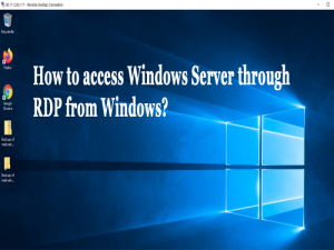 access Windows Server through RDP