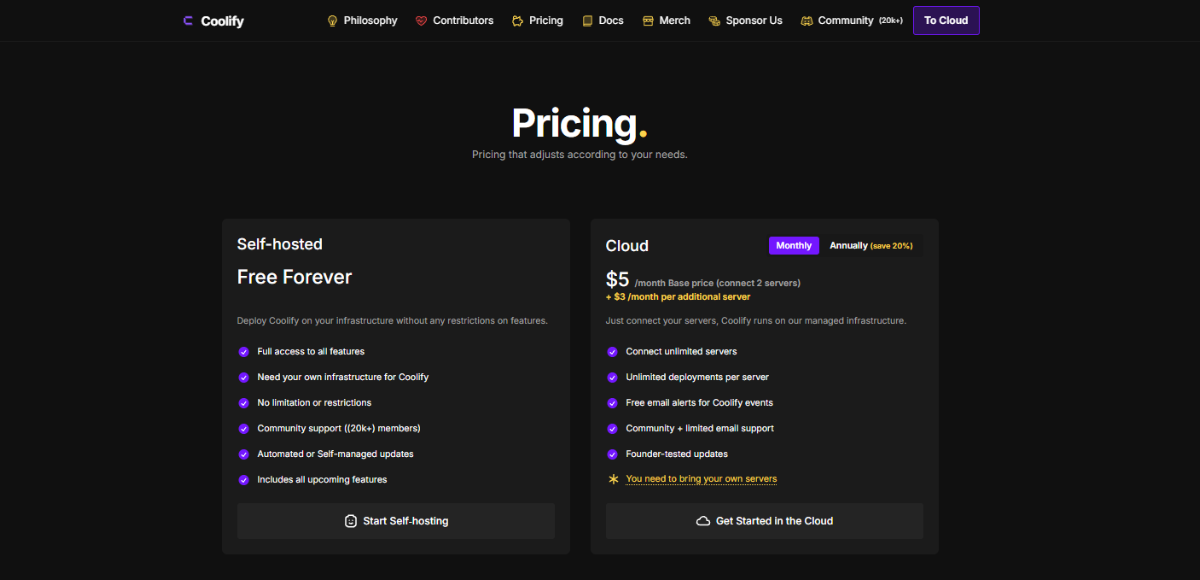 Coolify n8n hosting