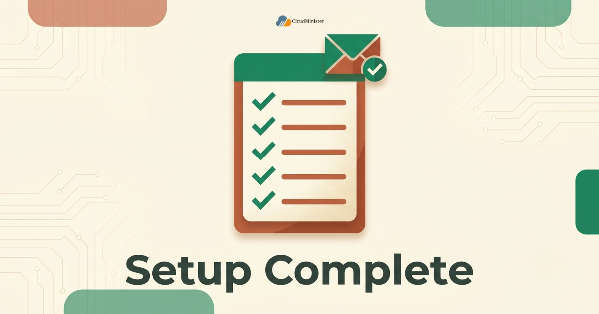 Email setup complete checklist