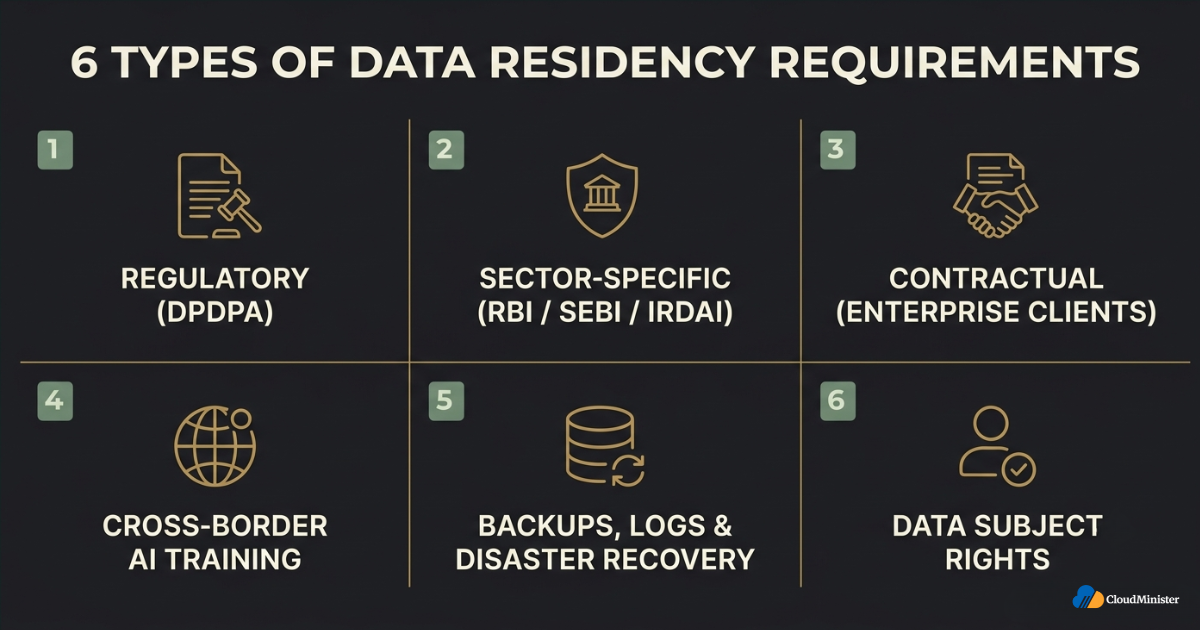 Six types data residency requirements