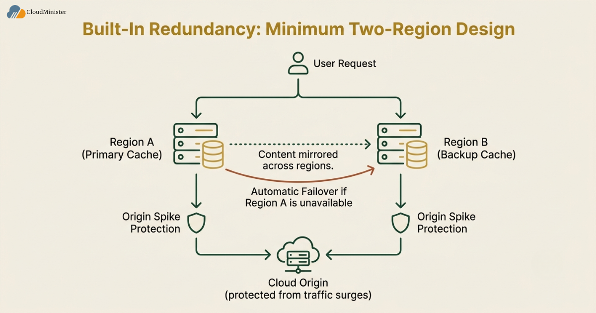 Two-region redundancy diagram