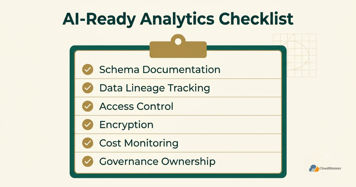 AI-ready analytics checklist items