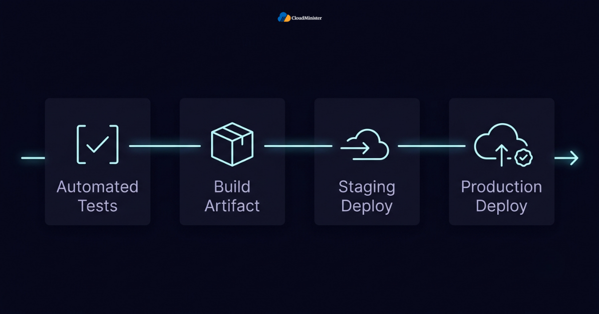CI/CD pipeline stages diagram