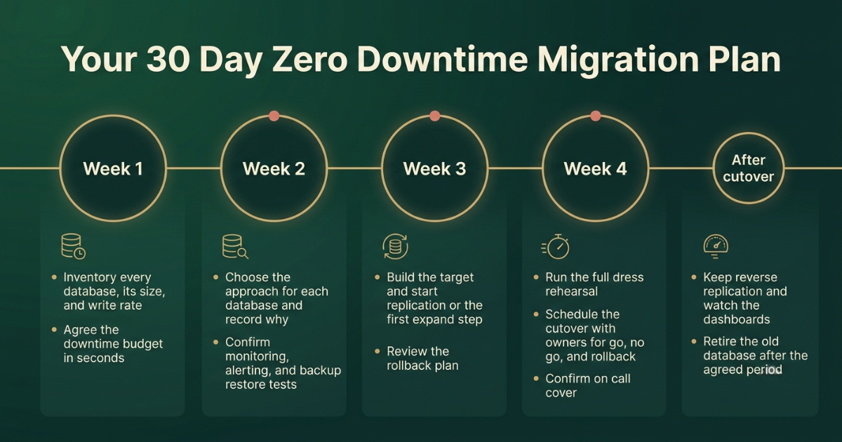 Database Migration Strategies - 30 day migration plan