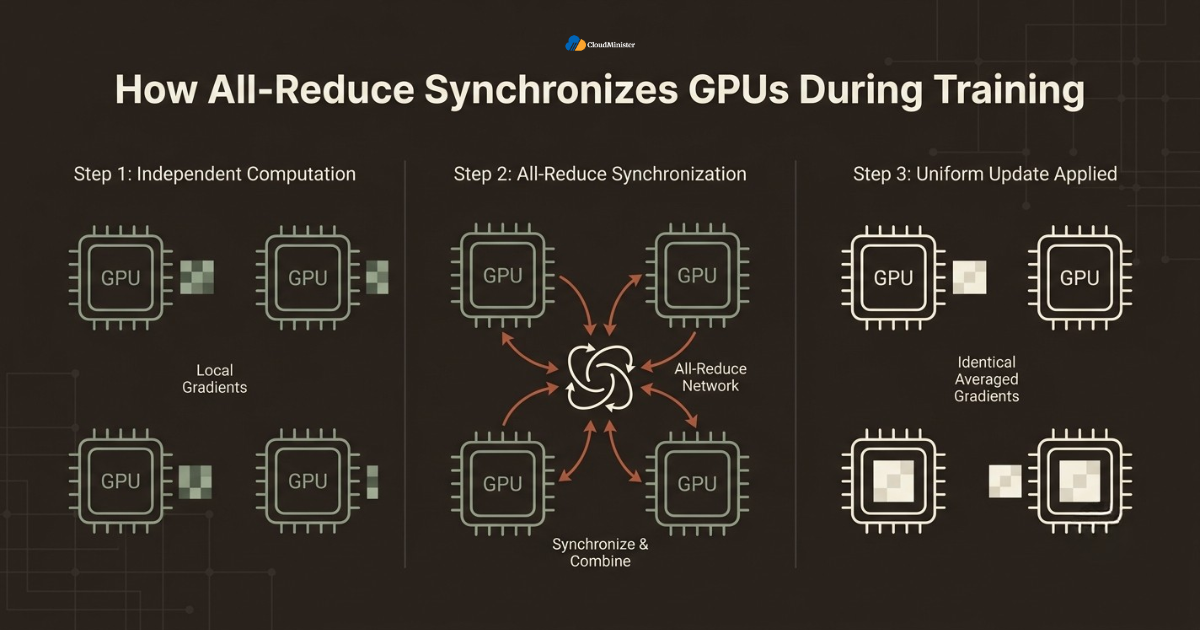 All-reduce GPU synchronization steps