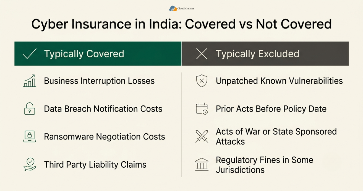 Cyber insurance coverage comparison chart
