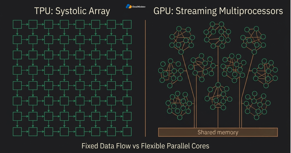 Google TPU vs NVIDIA GPU TPU GPU architecture diagram