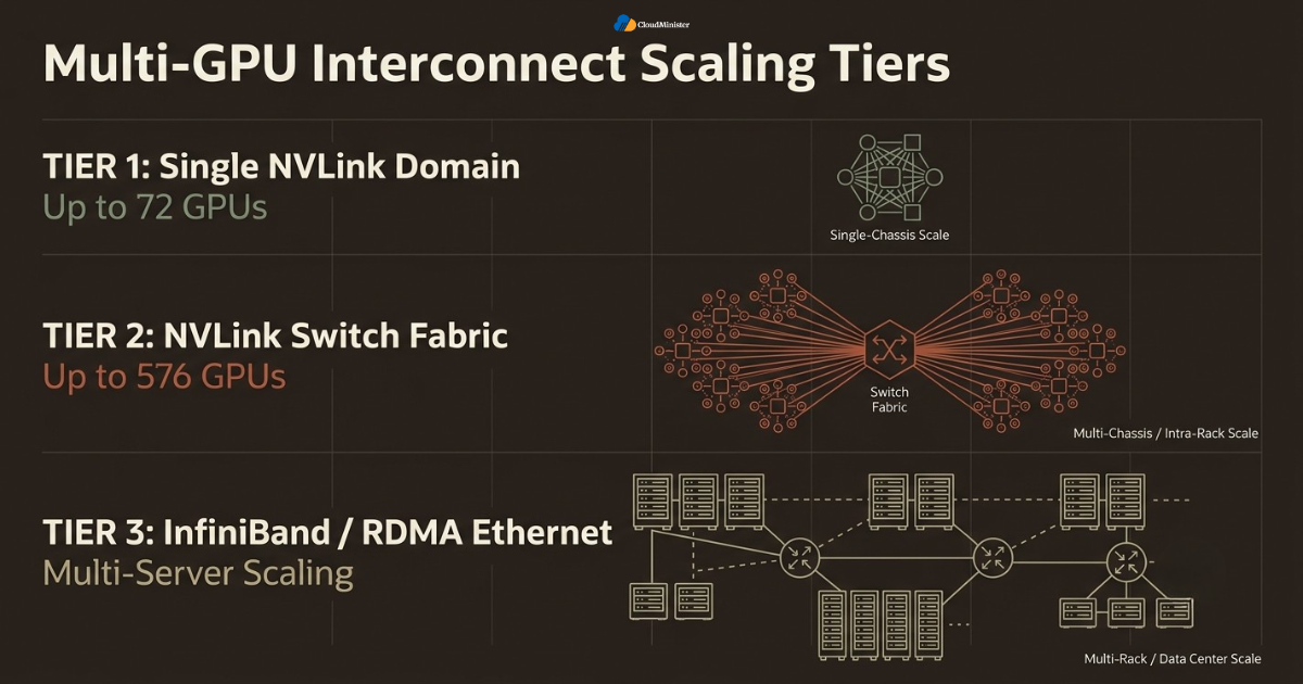 Multi-GPU interconnect scaling tiers