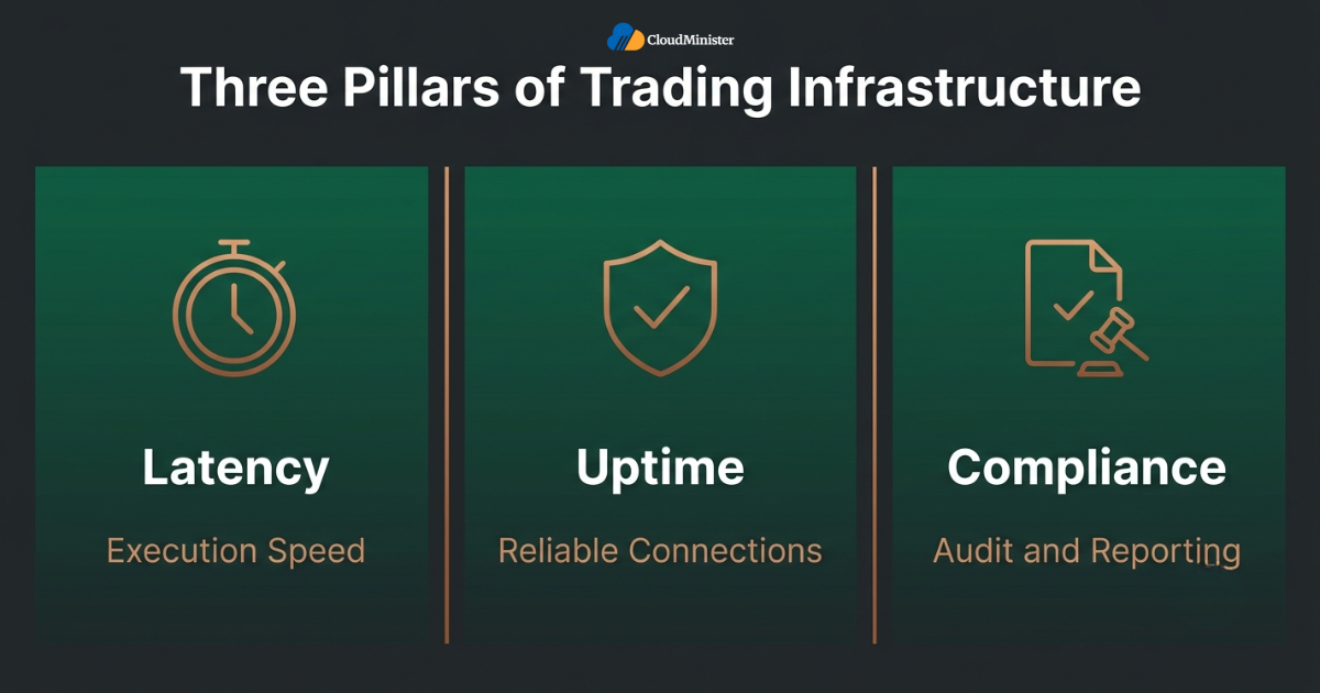 Three pillars trading infrastructure