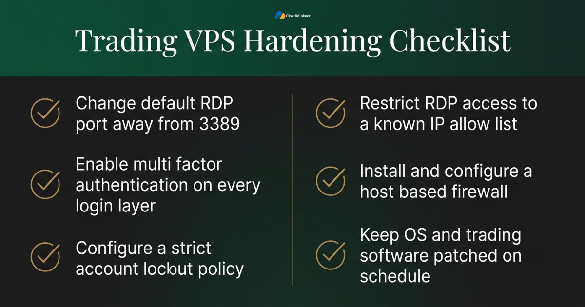 Trading VPS hardening checklist