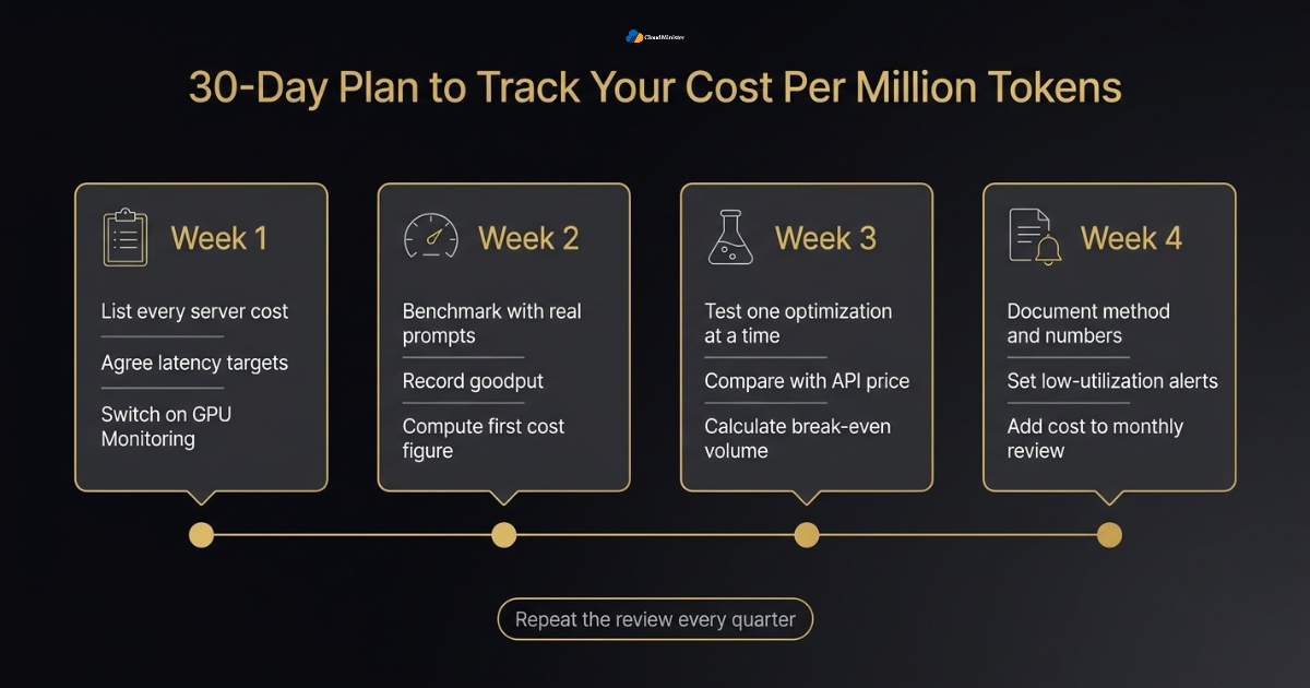 30-day cost tracking plan