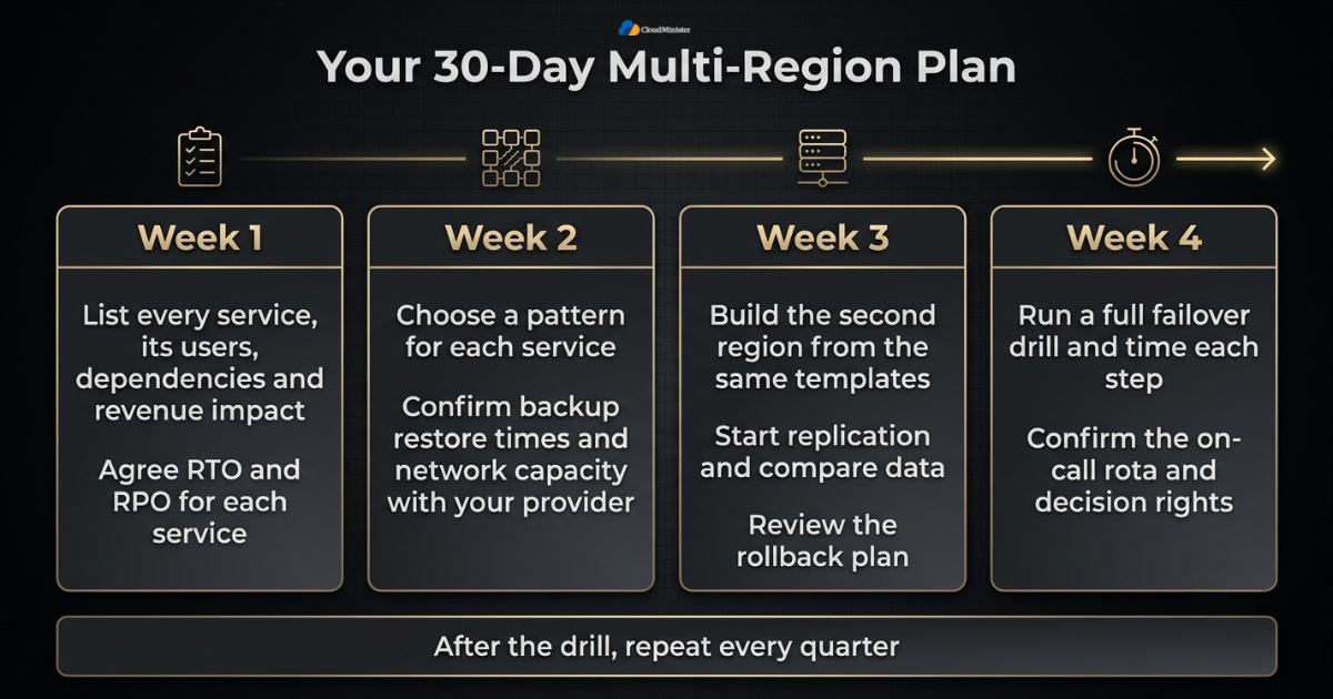 30-day multi-region plan