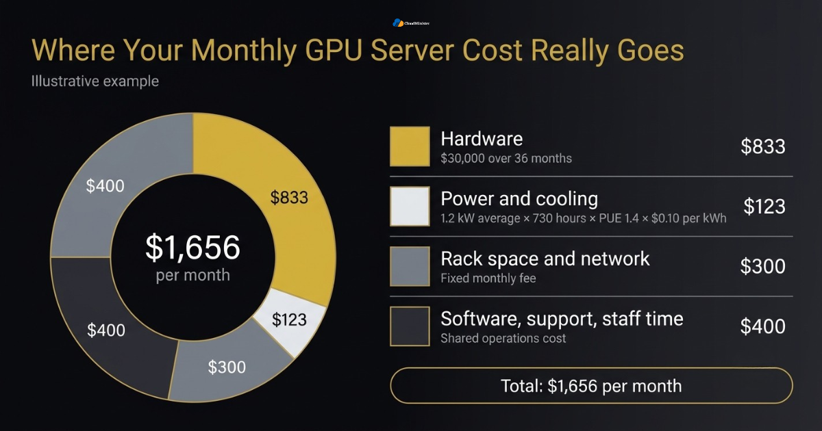 Monthly GPU cost breakdown