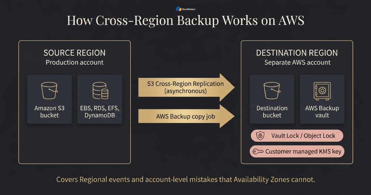 Cross-Region Backup architecture diagram