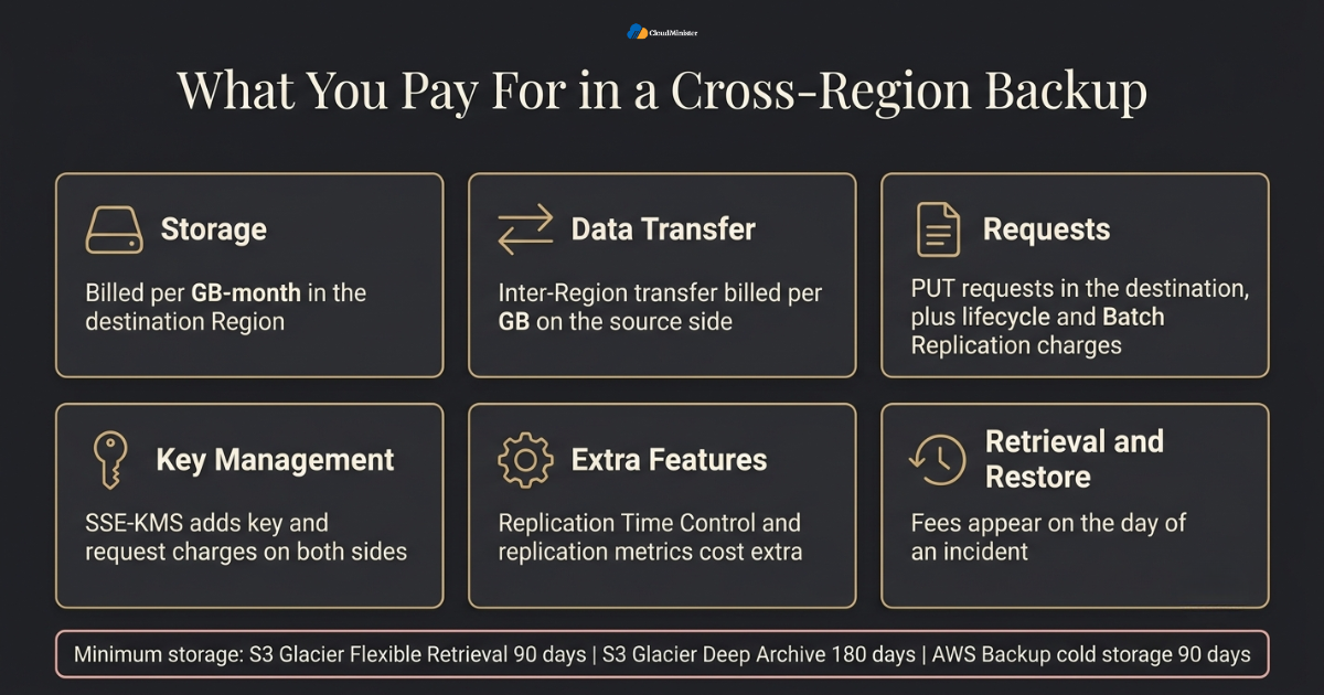 Cross-Region Backup cost breakdown