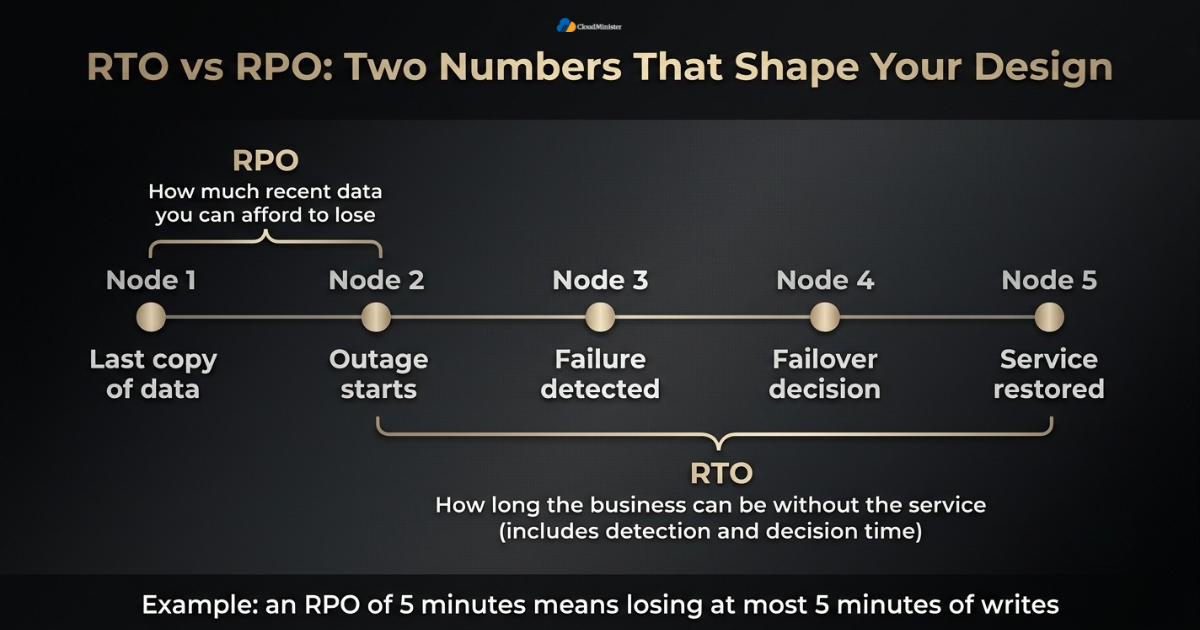 RTO and RPO timeline