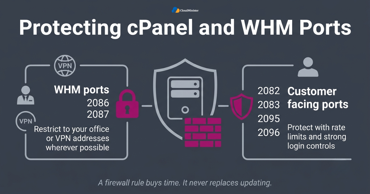 cPanel WHM port protection